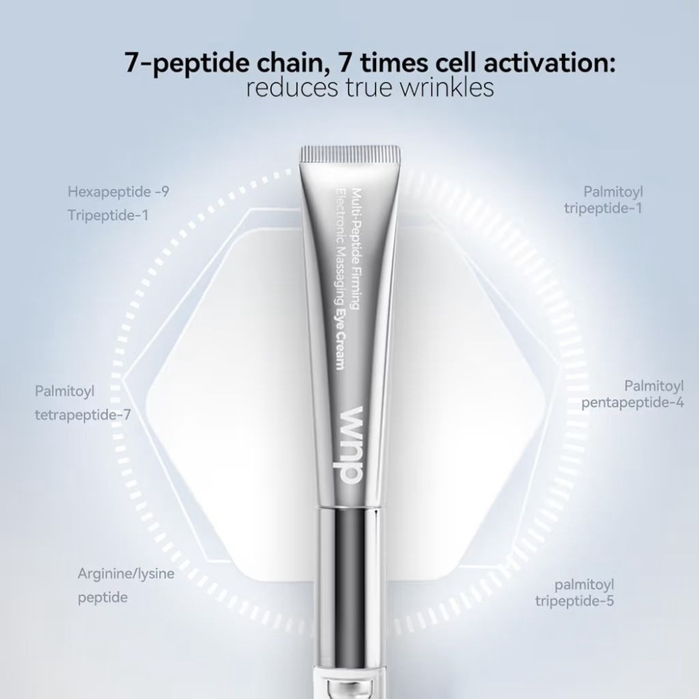 WNP Multi-Peptide Firming Electronic Massaging Eye Cream Firm Brighten Depuff - Picture 4 of 15